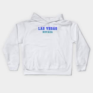 Dark Blue to Teal Green Las Vegas Nevada Gradient Logo Design Kids Hoodie